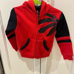 NBA raptors Red and Black Kids Hoodie 3t